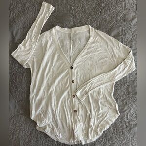 Women's Cream Button-Up Top